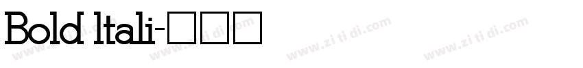 Bold ltali字体转换